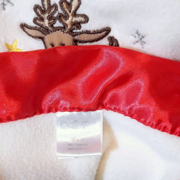 Cutie Pie Rudolph The Red Nosed Reindeer Christmas Lovey Blanket 30" X 29" - Picture 4 of 4